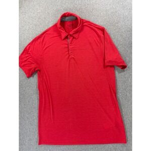 Patagonia Performance Short Sleeve Polo Shirt (Men's Medium) Dark Coral‎